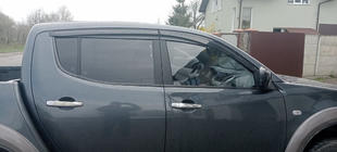Mitsubishi L200 2006-2015 Window Deflectors (4 pcs, Sunplex Sport) photo 4