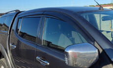 Mitsubishi L200 2006-2015 Window Deflectors (4 pcs, Sunplex Sport) photo 2