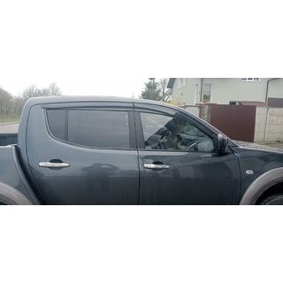Window Deflectors (4 pcs, Sunplex Sport) Mitsubishi L200 2006-2015 photo 4