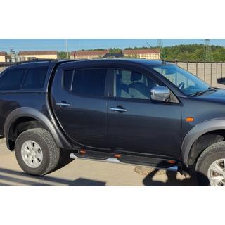Window Deflectors (4 pcs, Sunplex Sport) Mitsubishi L200 2006-2015 photo 3