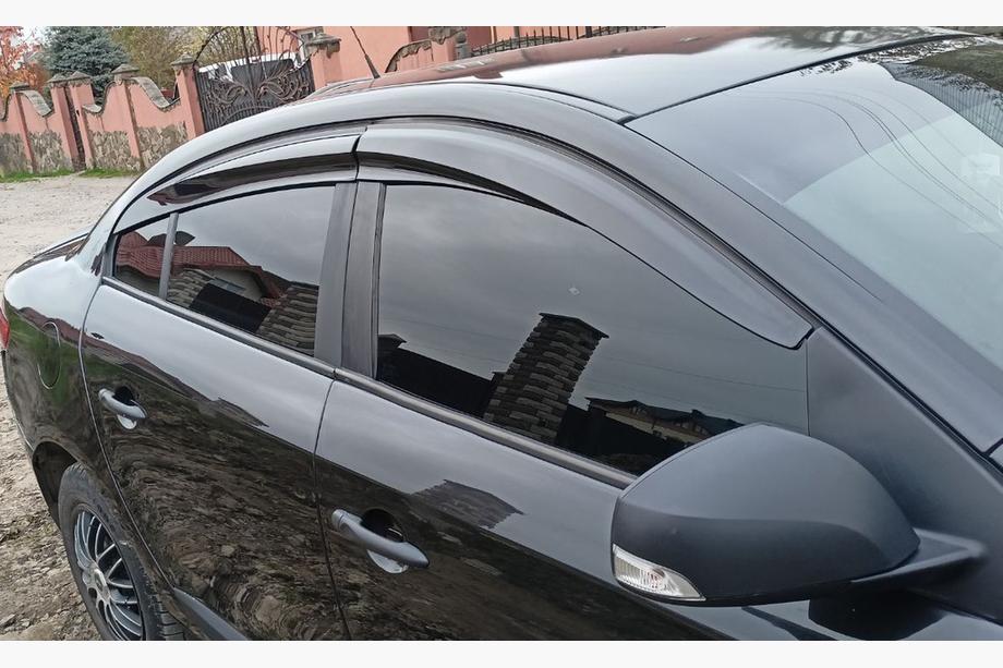 Renault Fluence 2009-2016 Window Deflectors (4 pcs, Sunplex Sport) Photo 1