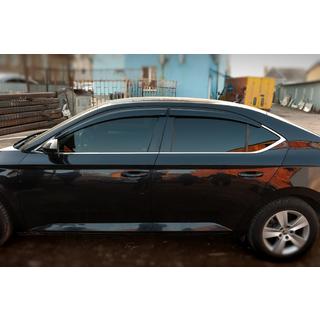 Window Deflectors SD (4 pcs, Sunplex Sport) Skoda Superb 2015-2024 photo 4