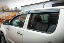 Toyota Hilux 2006-2015 Window Deflectors (4 pcs, Sunplex Sport) photo 2