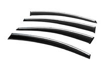 Chevrolet Cruze 2009–2015 Window Deflectors with Chrome Trim (4 pcs, Sunplex Chrome) photo 6