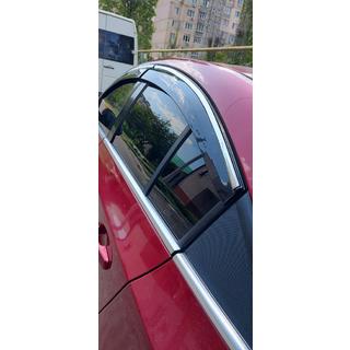 Window Deflectors with Chrome Trim (4 pcs, Sunplex Chrome) Chevrolet Cruze 2009–2015 photo 3
