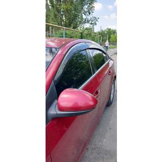 Window Deflectors with Chrome Trim (4 pcs, Sunplex Chrome) Chevrolet Cruze 2009–2015 photo 4