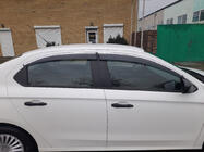 Citroen C-Elysee 2013-2022 Window Deflectors with Chrome Trim (4 pcs, Sunplex Chrome) photo 3