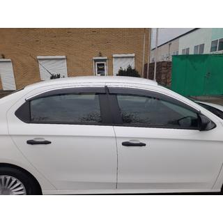Window Deflectors with Chrome Trim (4 pcs, Sunplex Chrome) Citroen C-Elysee 2013-2022 photo 3