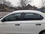 Peugeot 301 2012- Window Deflectors with Chrome Trim (4 pcs, Sunplex Chrome) photo 1