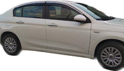 Fiat Tipo 2016- Window Deflectors with Chrome Trim (4 pcs, Sunplex Chrome) photo 1