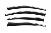 Fiat Tipo 2016- Window Deflectors with Chrome Trim (4 pcs, Sunplex Chrome) photo 6