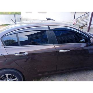Window Deflectors with Chrome Trim (4 pcs, Sunplex Chrome) photo 2