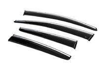 Ford Focus III 2011-2017 Window Deflectors with Chrome Trim HB/Sedan (4 pcs, Sunplex Chrome) photo 5