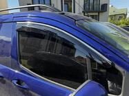 Ford Courier 2014-2023 Window Deflectors with Chrome Trim (4 pcs, Sunplex Chrome) photo 3