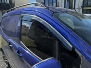 Ford Courier 2014-2023 Window Deflectors with Chrome Trim (4 pcs, Sunplex Chrome) photo 2