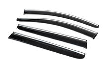Ford Courier 2014-2023 Window Deflectors with Chrome Trim (4 pcs, Sunplex Chrome) photo 6