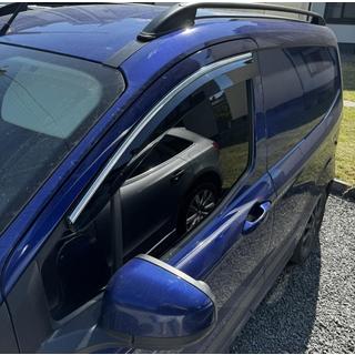 Window Deflectors with Chrome Trim (4 pcs, Sunplex Chrome) Ford Courier 2014-2023 photo 4