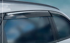 Hyundai IX-35 2010-2015 Window Deflectors with Chrome Trim (4 pcs, Sunplex Chrome) photo 2