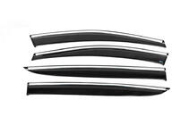 Kia Sportage 2015-2021 Window Deflectors with Chrome Trim (4 pcs, Sunplex Chrome) photo 2