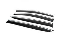 Kia Sportage 2015-2021 Window Deflectors with Chrome Trim (4 pcs, Sunplex Chrome) photo 3