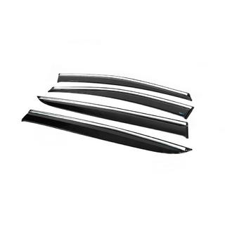 Window Deflectors with Chrome Trim (4 pcs, Sunplex Chrome) Kia Sportage 2015-2021 photo 3
