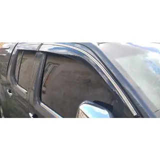 Window Deflectors with Chrome Trim (4 pcs, Sunplex Chrome) photo 1