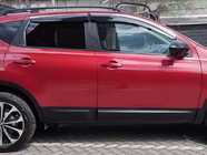 Nissan Qashqai 2007-2010 Window Deflectors with Chrome Trim (4 pcs, Sunplex Chrome) photo 1