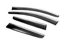 Nissan Qashqai 2007-2010 Window Deflectors with Chrome Trim (4 pcs, Sunplex Chrome) photo 7