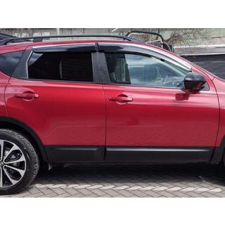 Window Deflectors with Chrome Trim (4 pcs, Sunplex Chrome) Nissan Qashqai 2007-2010 photo 1