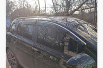 Nissan Qashqai 2010-2014 Window Deflectors with Chrome Trim (4 pcs, Sunplex Chrome) photo 6
