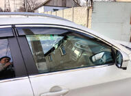 Nissan Qashqai 2014-2021 Window Deflectors with Chrome Trim (4 pcs, Sunplex Chrome) photo 4