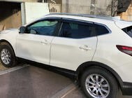 Nissan Qashqai 2014-2021 Window Deflectors with Chrome Trim (4 pcs, Sunplex Chrome) photo 5