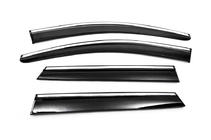 Nissan Qashqai 2014-2021 Window Deflectors with Chrome Trim (4 pcs, Sunplex Chrome) photo 7