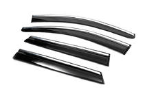 Nissan Qashqai 2014-2021 Window Deflectors with Chrome Trim (4 pcs, Sunplex Chrome) photo 8