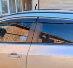 Opel Astra J 2009-2015 Chrome Window Deflectors with Strip HB/SD (4 pcs, Sunplex Chrome) photo 1