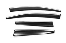 Opel Astra J 2009-2015 Chrome Window Deflectors with Strip HB/SD (4 pcs, Sunplex Chrome) photo 5