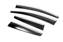 Opel Astra J 2009-2015 Chrome Window Deflectors with Strip HB/SD (4 pcs, Sunplex Chrome) photo 6