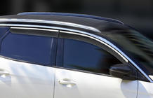 Peugeot 3008 2016-2023 Window Deflectors with Chrome Trim (4 pcs, Sunplex Chrome) photo 2