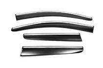 Peugeot 3008 2016-2023 Window Deflectors with Chrome Trim (4 pcs, Sunplex Chrome) photo 3