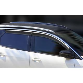 Window Deflectors with Chrome Trim (4 pcs, Sunplex Chrome) Peugeot 3008 2016-2023 photo 2