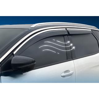 Window Deflectors with Chrome Trim (4 pcs, Sunplex Chrome) Peugeot 3008 2016-2023 photo 1