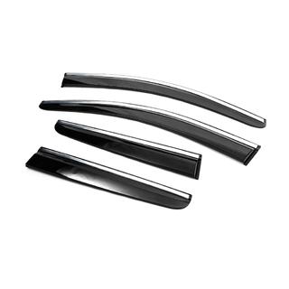Window Deflectors with Chrome Trim (4 pcs, Sunplex Chrome) Peugeot 3008 2016-2023 photo 4