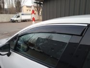 Renault Clio V 2019- Window Deflectors with Chrome Trim (4 pcs, Sunplex Chrome) photo 5