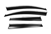 Renault Clio V 2019- Window Deflectors with Chrome Trim (4 pcs, Sunplex Chrome) photo 7