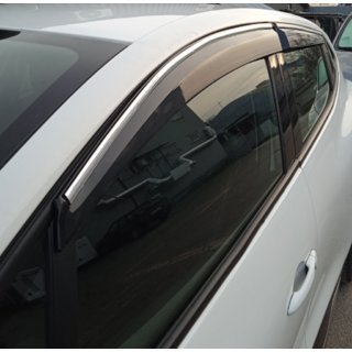 Window Deflectors with Chrome Trim (4 pcs, Sunplex Chrome) Renault Clio V 2019- photo 3