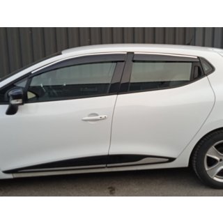 Window Deflectors with Chrome Trim (4 pcs, Sunplex Chrome) Renault Clio V 2019- photo 2