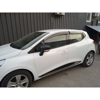 Window Deflectors with Chrome Trim (4 pcs, Sunplex Chrome) Renault Clio V 2019- photo 1