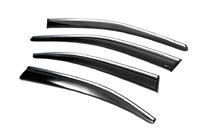 Skoda Octavia III A7 2013-2019 Window Deflectors with Chrome Trim Liftback (4 pcs, Sunplex Chrome) photo 2