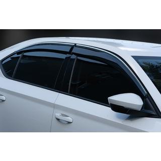 Window Deflectors with Chrome Trim SD (4 pcs, Sunplex Chrome) Skoda Superb 2015-2024 photo 1