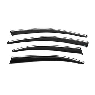 Window Deflectors with Chrome Trim SD (4 pcs, Sunplex Chrome) Skoda Superb 2015-2024 photo 3
